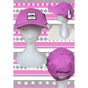 Smartwool Pink Logo Embroidered Patch Cotton Adjustable Strap Baseball Cap